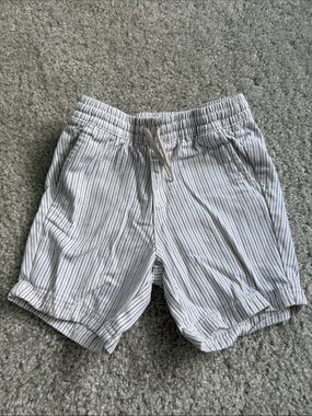 Old Navy White Shorts with Thin Black Stripes